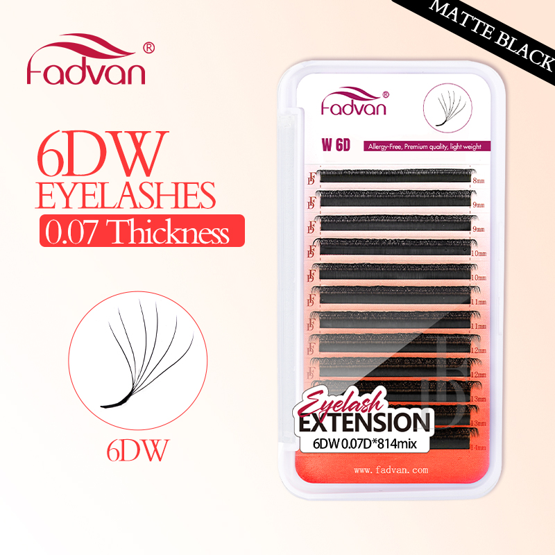 Eyelash Extension For Asian Eyes - FADVAN Real 6D W ресницы 0,07