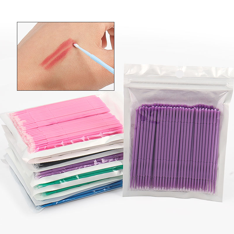 Eyelash Extension Glue Remover - 100 шт./пакет, бамбуковые тампоны для наращивания