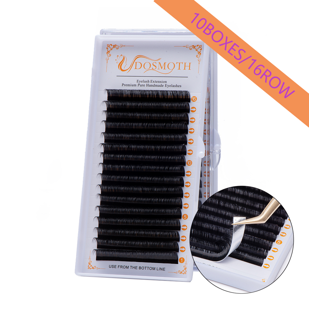 Eyelash Extension For Asian Eyes - DOSMOTH 10 коробок 16 рядов 7-16