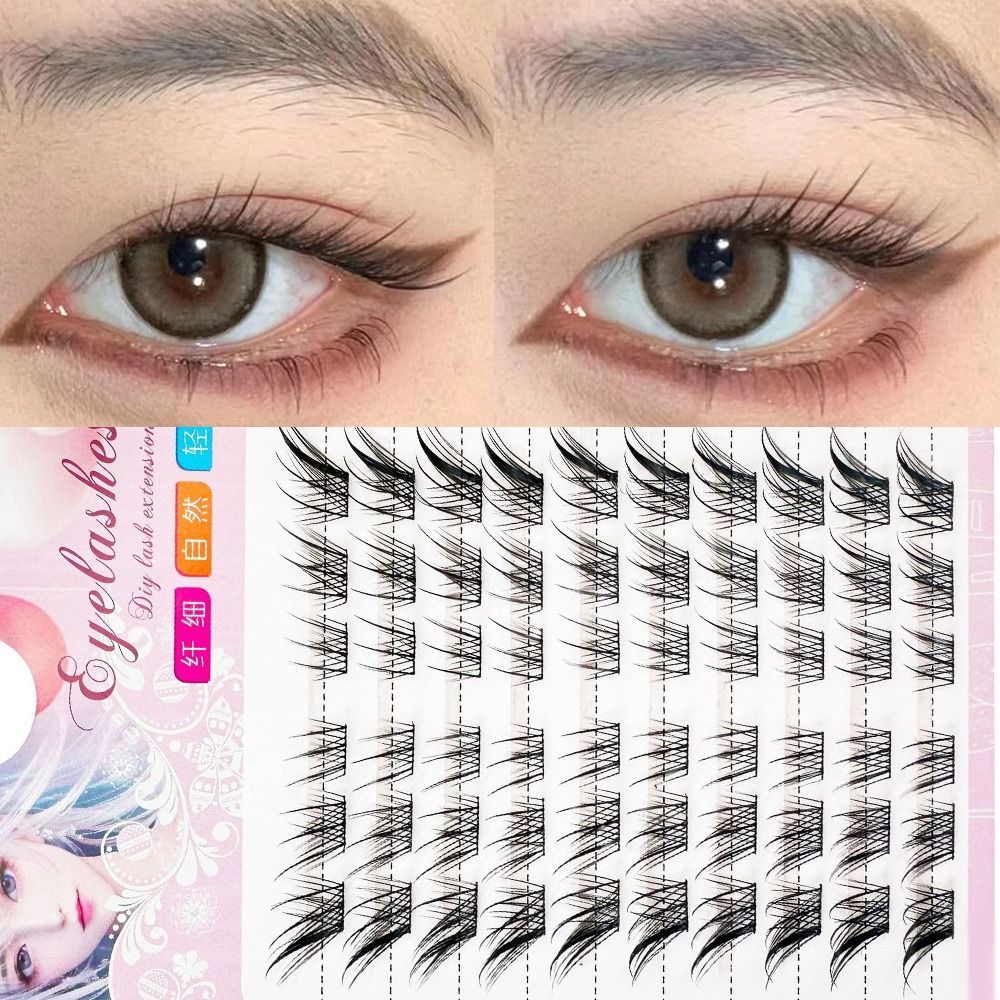 Eyelash Extension For Asian Eyes - 3D кошачий глаз кластеры ресниц натуральные