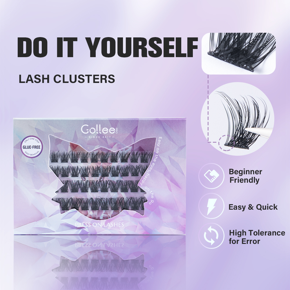 Eyelash Extension No 10 - Самоклеящиеся кластеры ресниц Gollee — без