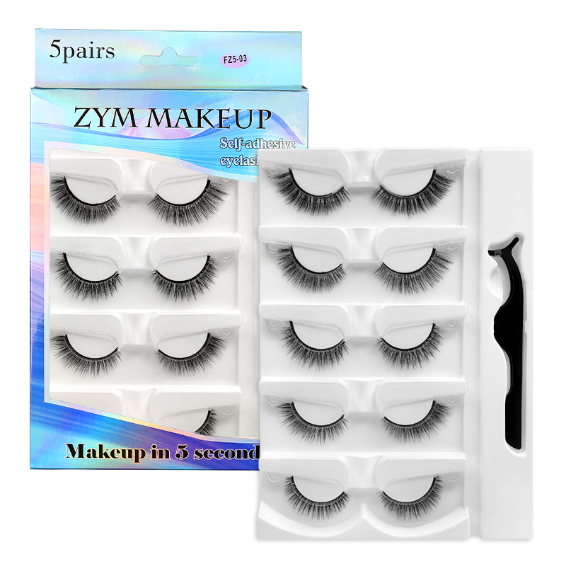 Eyelash Extension Glue Remover - 5 пар самоклеящихся ресниц без клея,