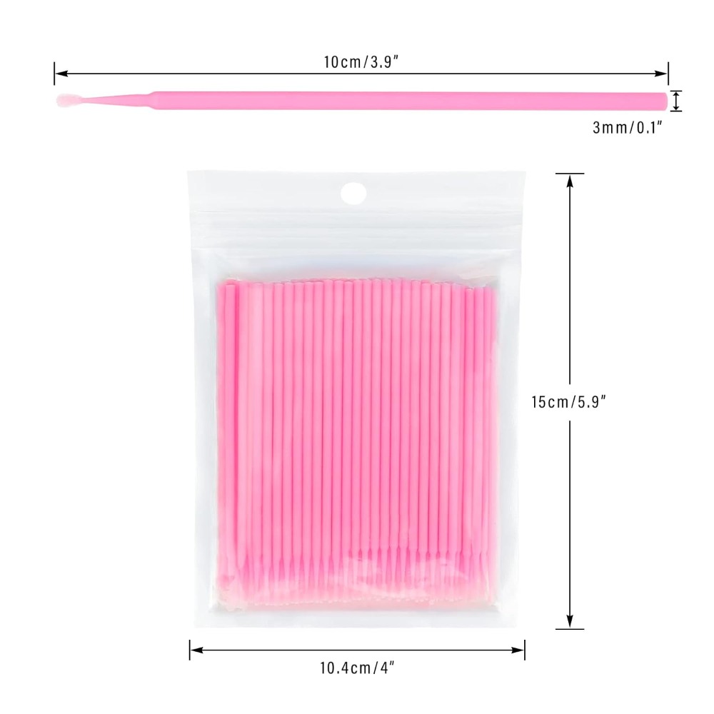 Eyelash Extension Glue Remover - 500 шт. одноразовых микро-ватных палочек с