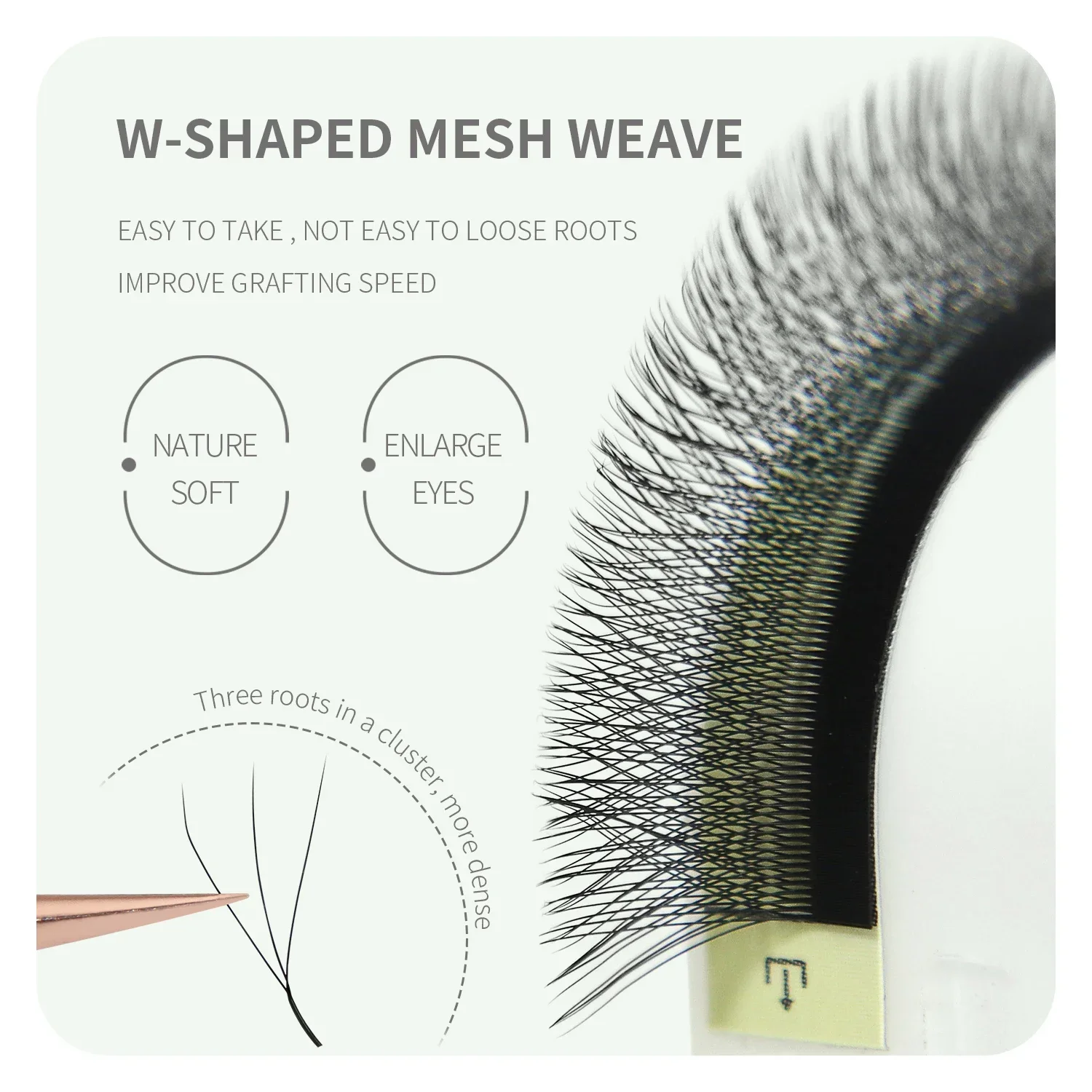 ANNAFRIS Коричневые W-образные – обзор и цена Eyelash Extension Yy