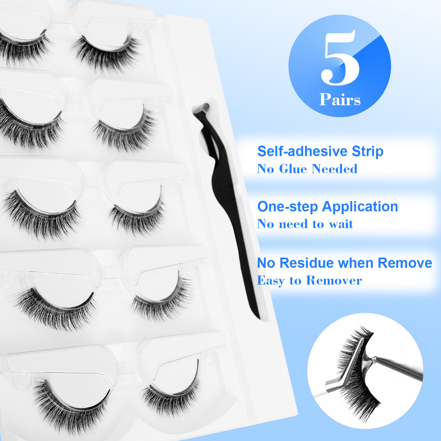 5 пар самоклеящихся ресниц без – обзор и цена Eyelash Extension Glue Remover